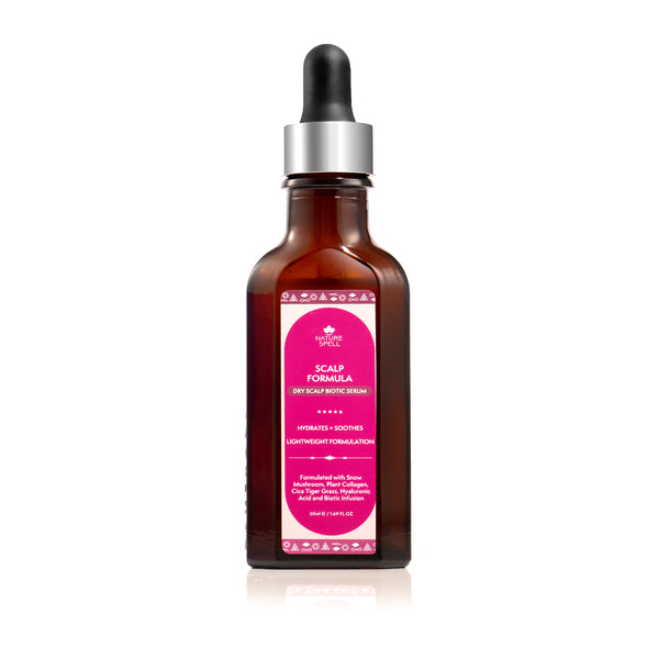 Nature Spell Calm Clear Biotic Serum for dry scalp, imported from the UK