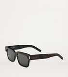 Saint Laurent rectangular Wellington sunglasses recycled acetate - British product