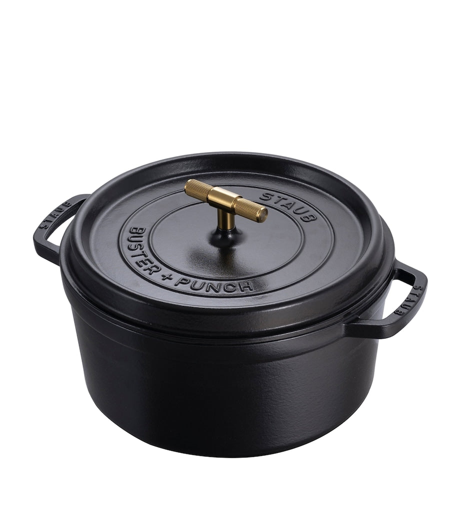 Staub cocotte with brass knob 28cm, UK version