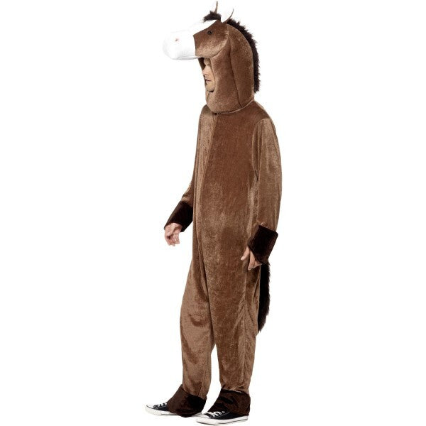Smiffys horse costume brown bodysuit hood, UK version