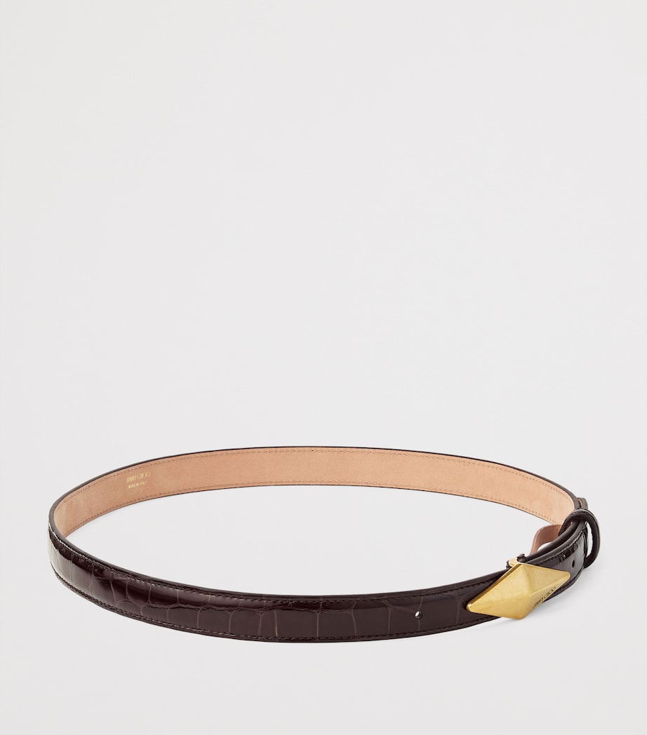 Jimmy Choo leather diamond clasp belt, UK version