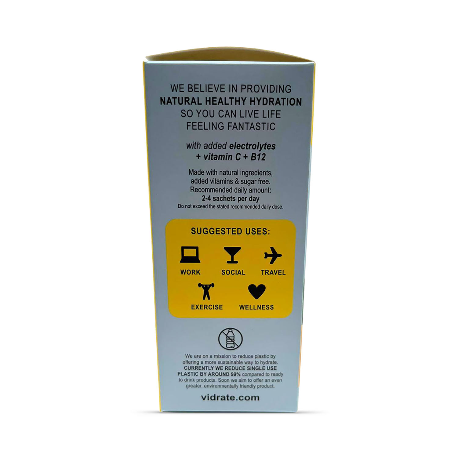 Vidrate tropical hydration sachets 12 pack, imported from the UK