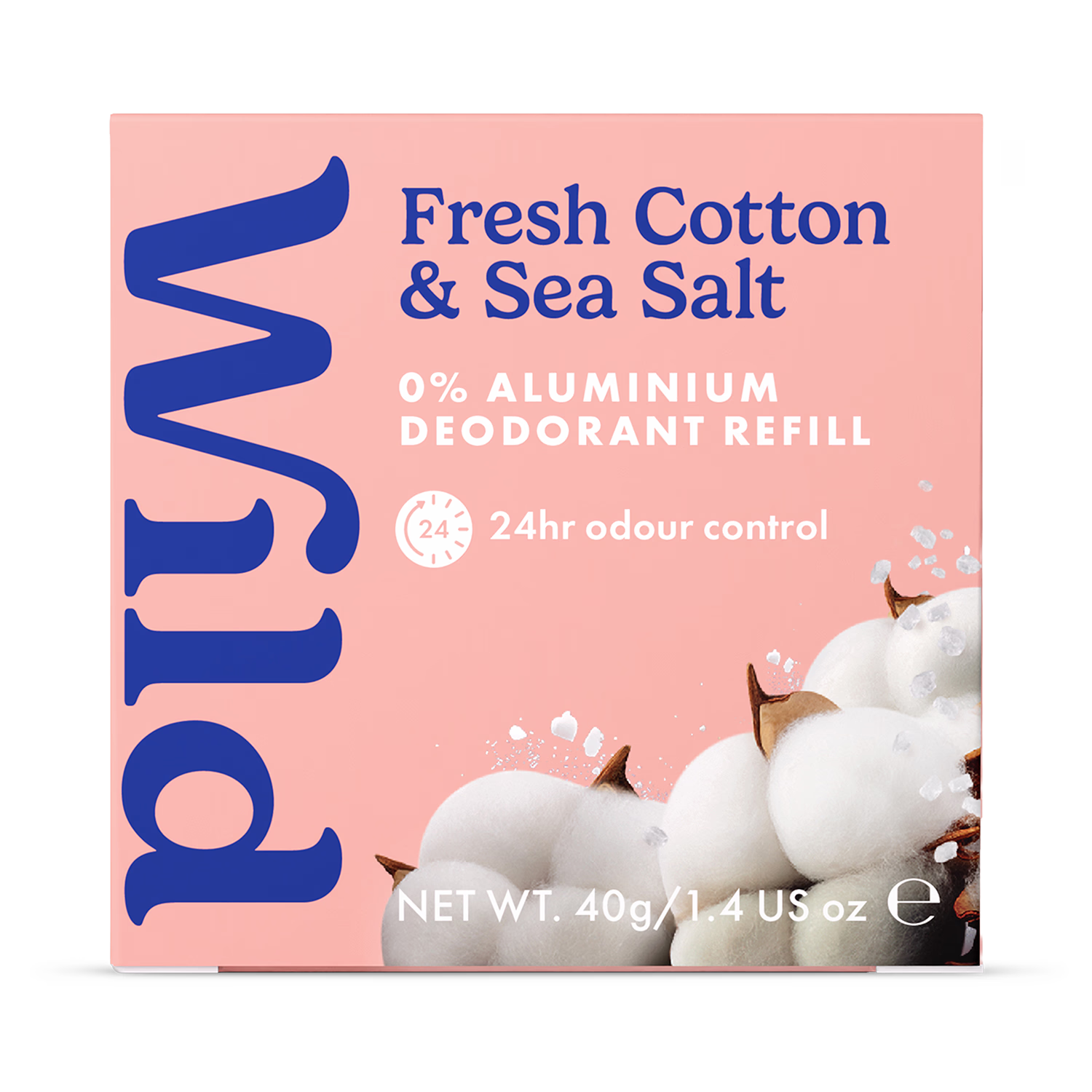 WILD deodorant refill Fresh Cotton & Sea Salt 40g, UK version