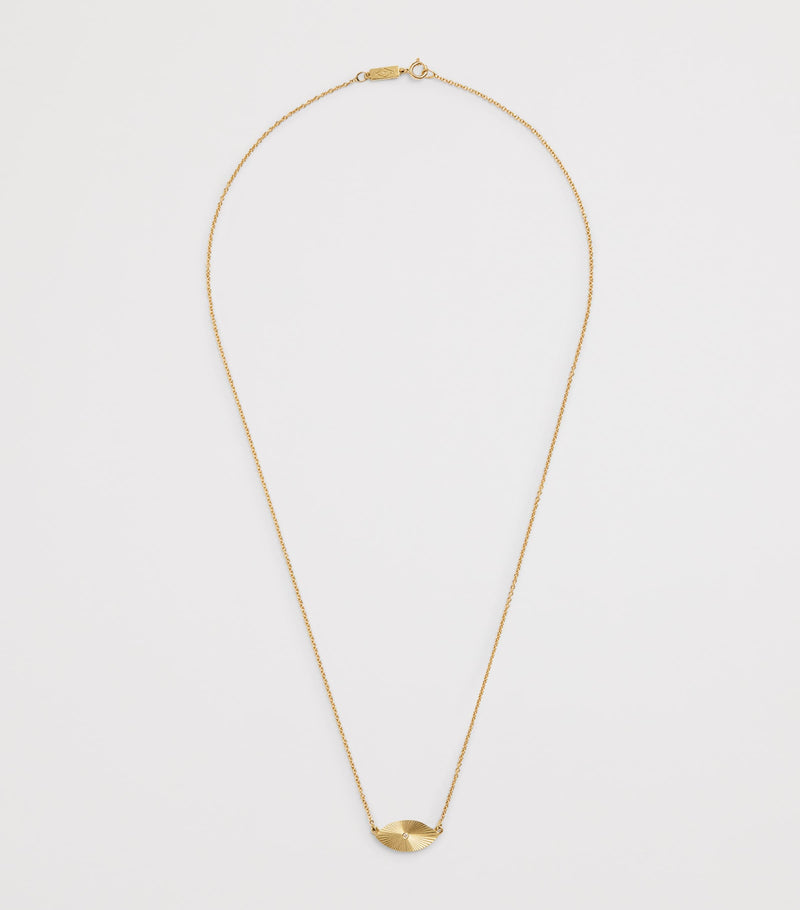 Jennifer Meyer evil eye necklace 18kt gold diamond, imported from the UK