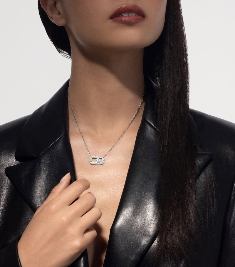 Messika So Move white gold diamond pavé necklace 0.65ct (British brand)