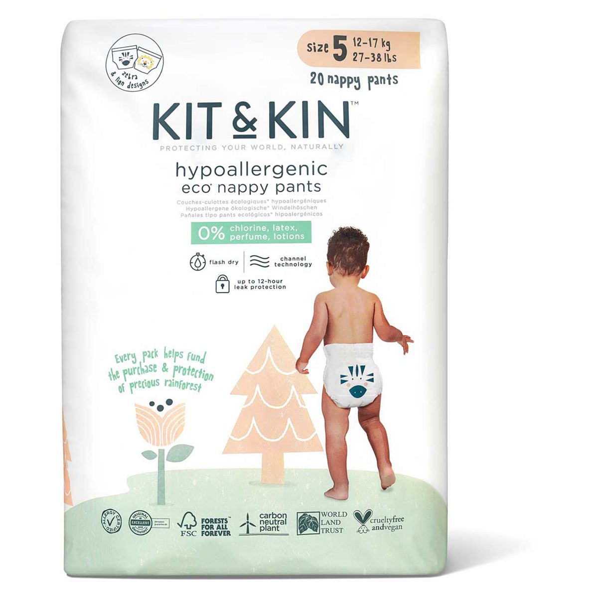 Kit & Kin Size 5, 20 Eco Nappy Pants, 12-17kg GOODS Boots   