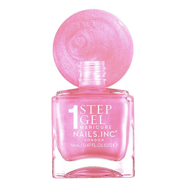Nails.INC Addison Pink Iridescent Nail Polish 14ml, imported from the UK