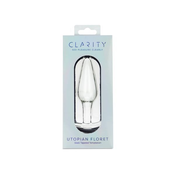 Clarity Utopian Floret glass butt plug 108mm - British product