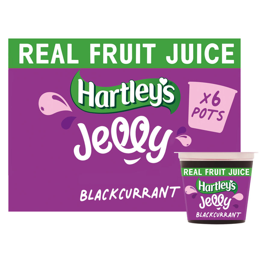 Hartley's 6 Blackcurrant Flavour Jelly Pots