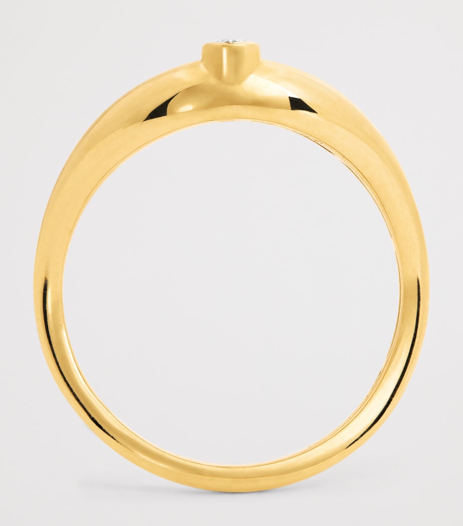 L'Atelier Nawbar yellow gold diamond stackable ring (British brand)