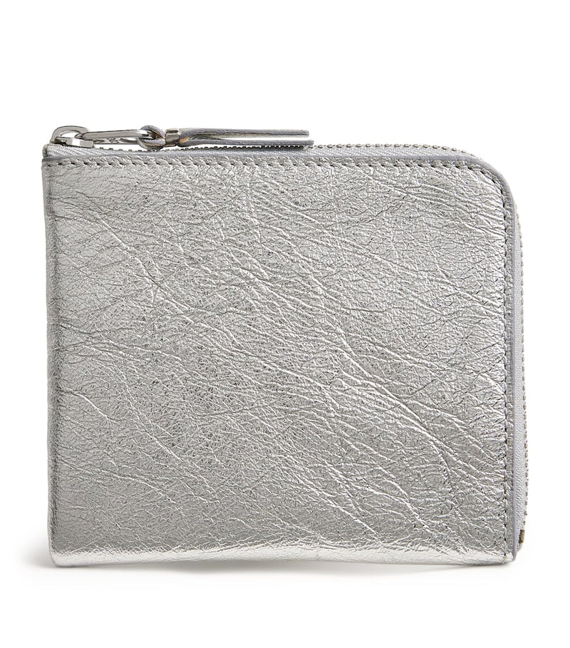 Comme des Garçons small leather half-zip wallet, UK version