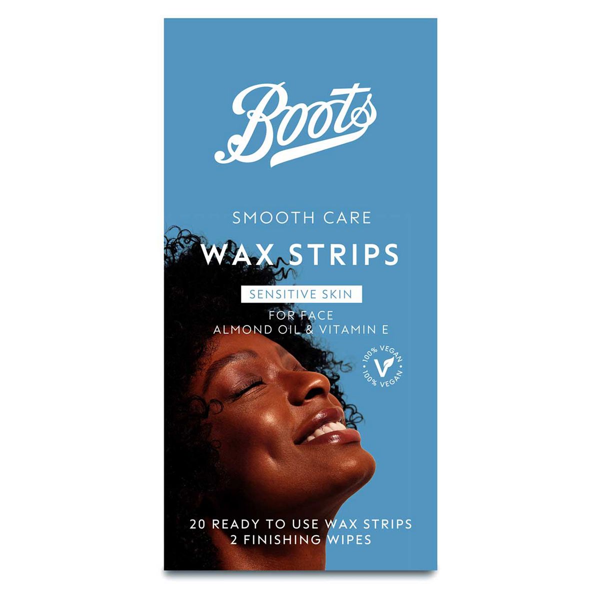 Boots Smooth Care Wax Strips Sensitive Face 20pk + Perfect Finishing Wipes 2pk GOODS Boots   