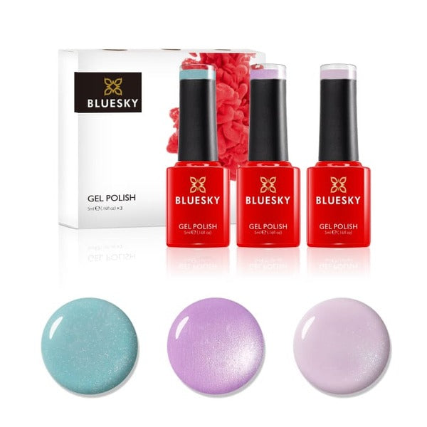 Bluesky Mini Trio Set Pastel Powder gel polish - British product