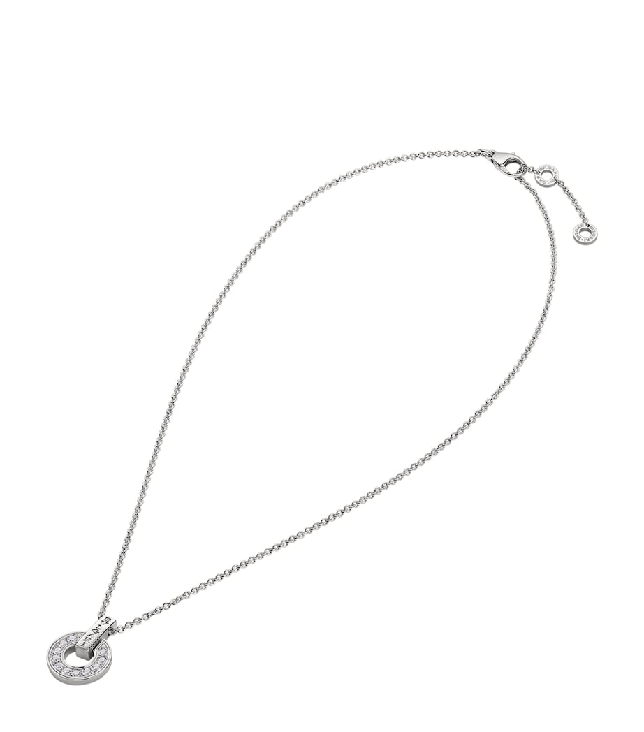 Bvlgari Bvlgari necklace white gold pavé diamonds (British brand)