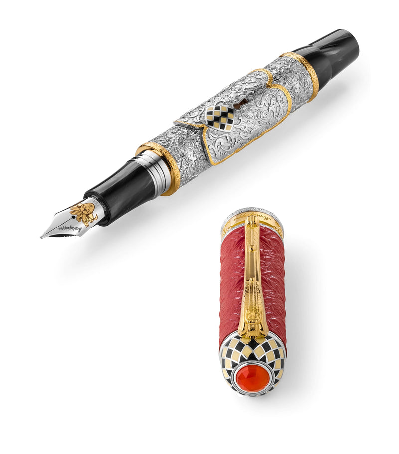 Montegrappa Sterling Silver Casanova fountain pen, imported from the UK