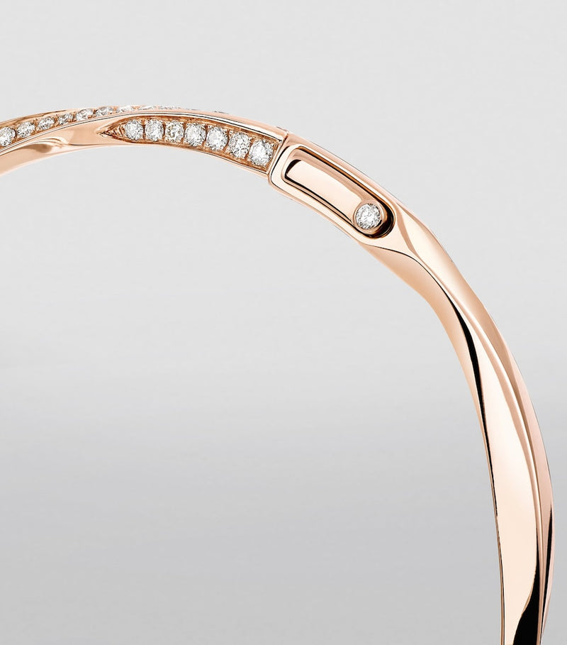Graff rose gold diamond spiral bracelet, UK version