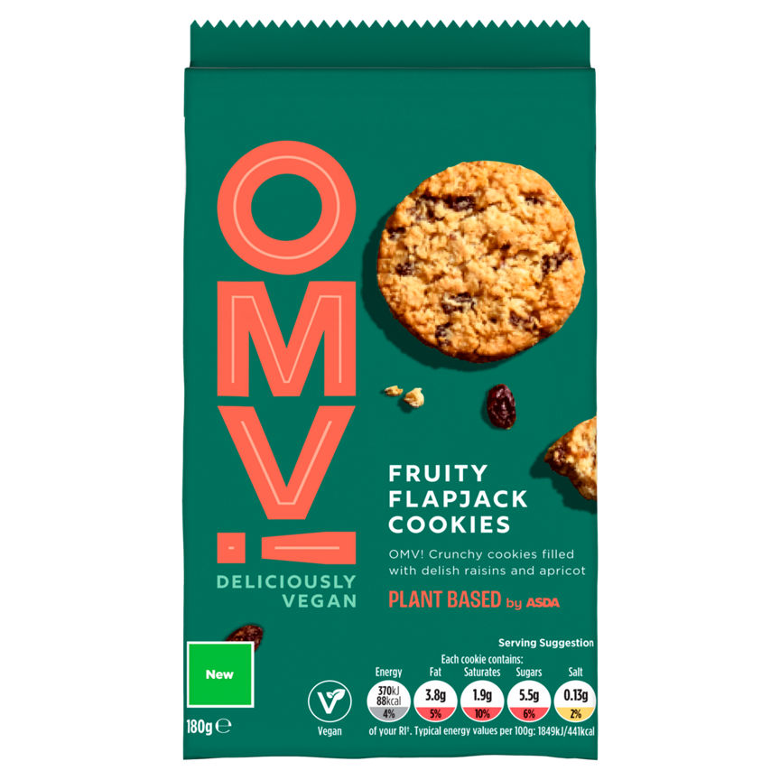 OMV! Deliciously Vegan Fruity Flapjack Cookies 180g