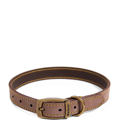 Harrods Barbour Leather Dog Collar- Buy online at McGrocer