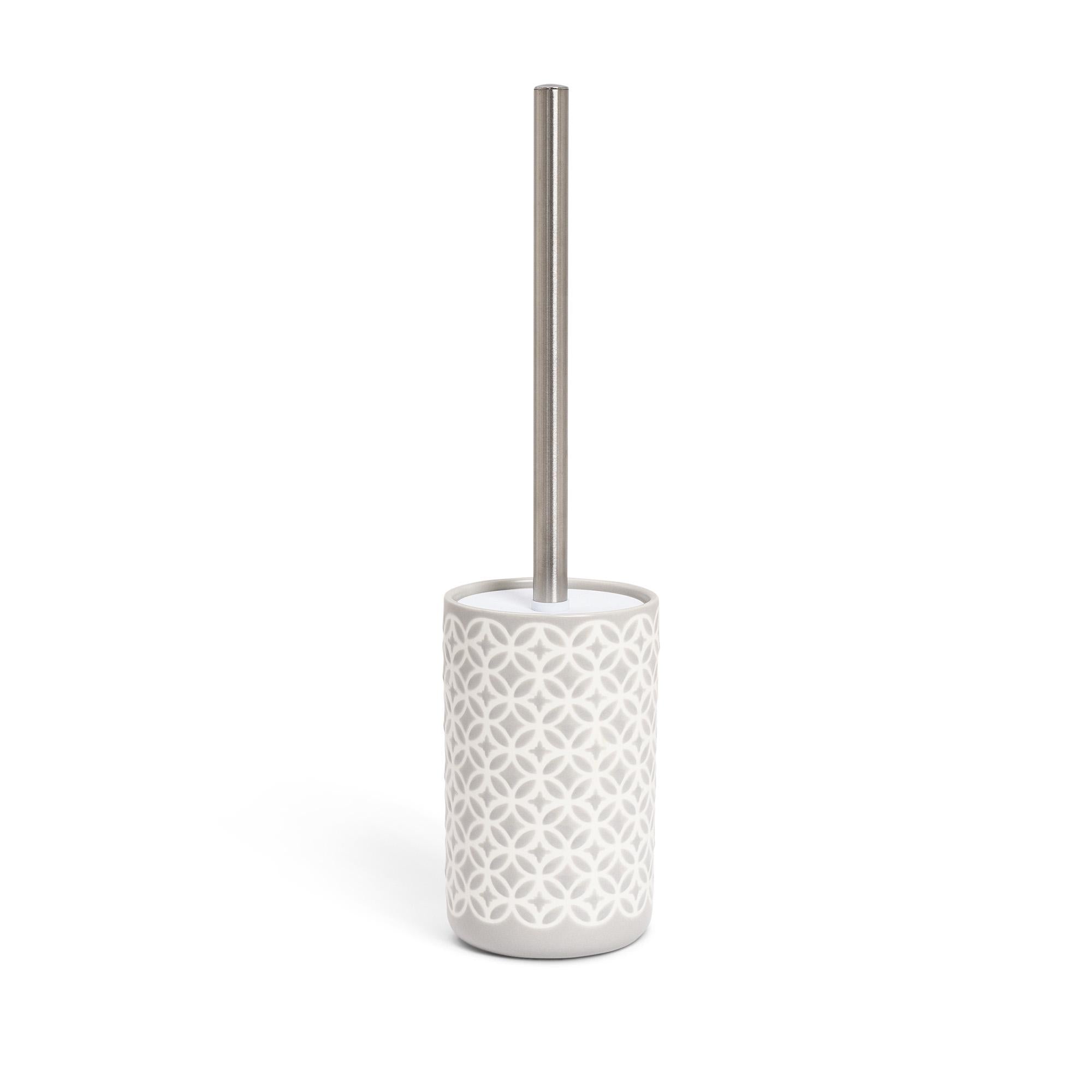 Habitat Grey Tile Ceramic Toilet Brush GOODS Sainsburys   