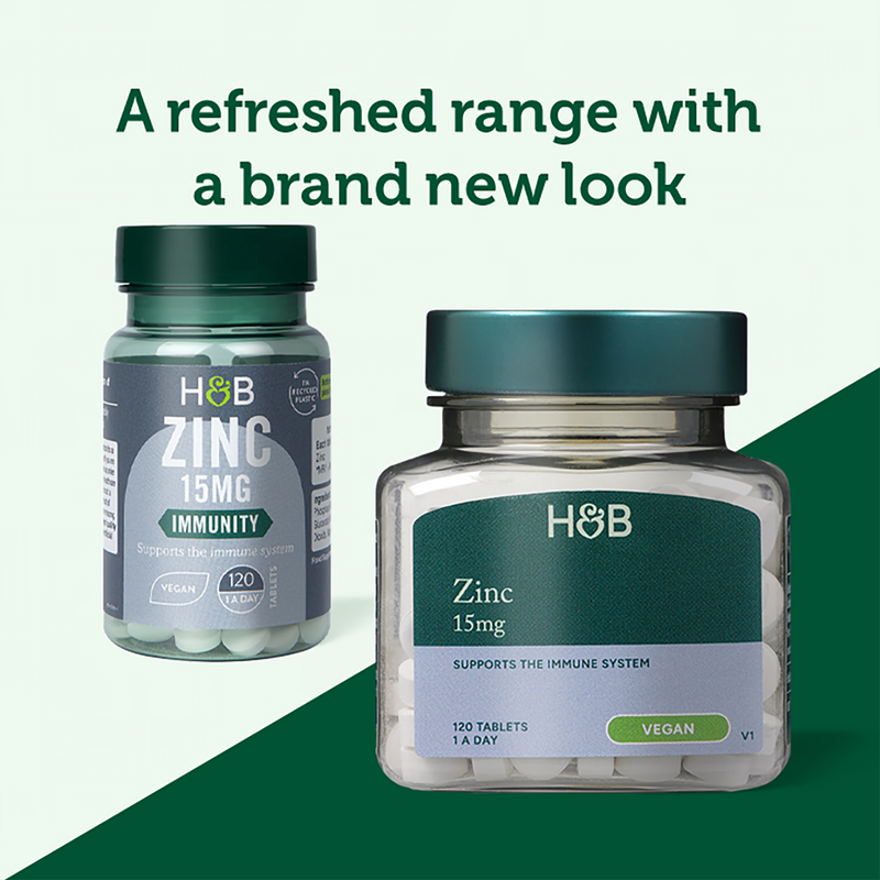 Holland Barrett zinc tablets 15mg 120 tablets, UK version