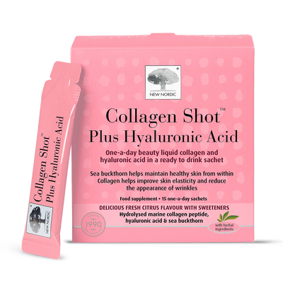 New Nordic Collagen Hyaluronic Acid Shot Fresh Citrus 15 Sachets