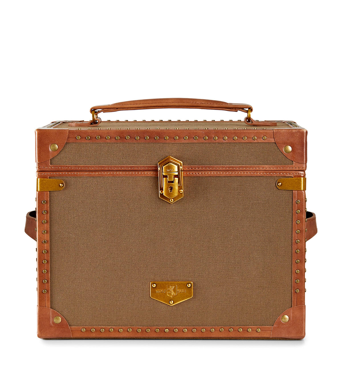 WOLF vegan leather trunk jewellery box with compartments (British brand)