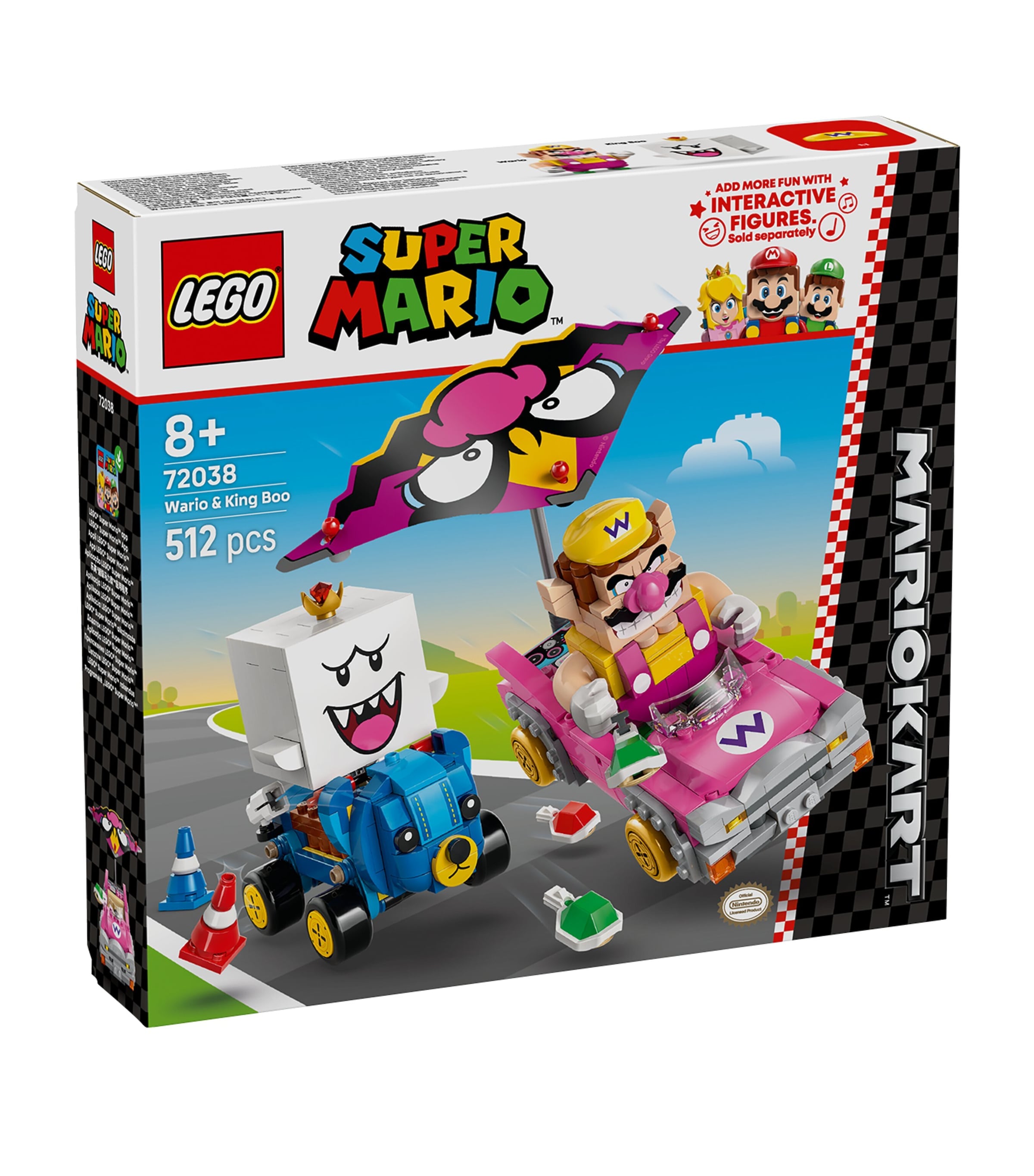 Lego Mario Kart Wario and King Boo building set, UK version