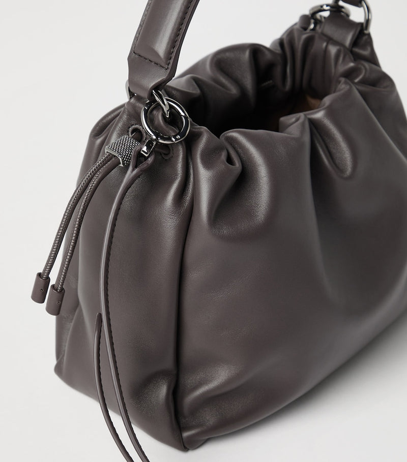 Brunello Cucinelli small Mellow bucket bag leather (British brand)