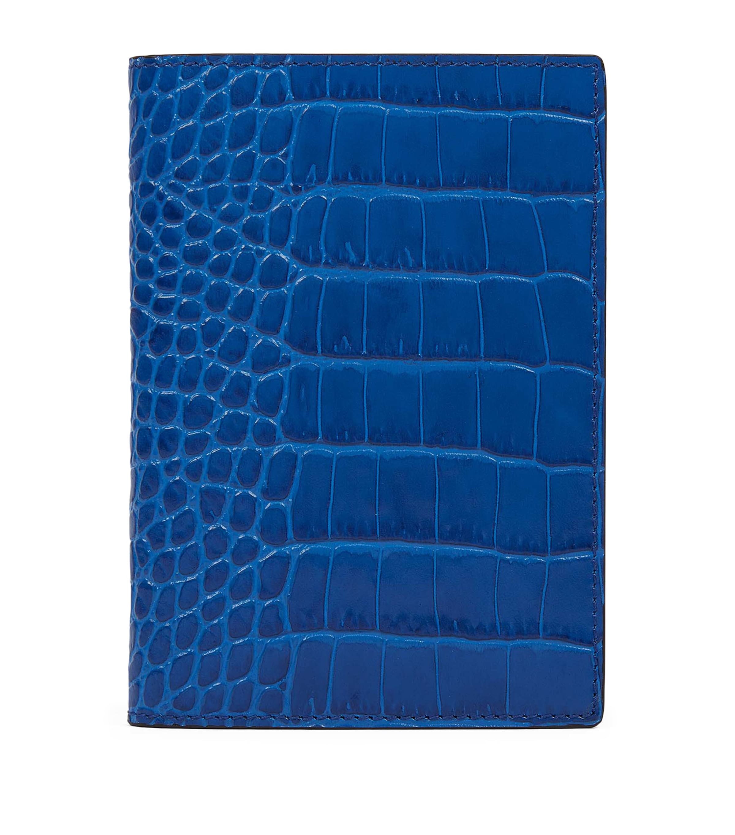 Smythson croc-embossed leather passport cover (British brand)