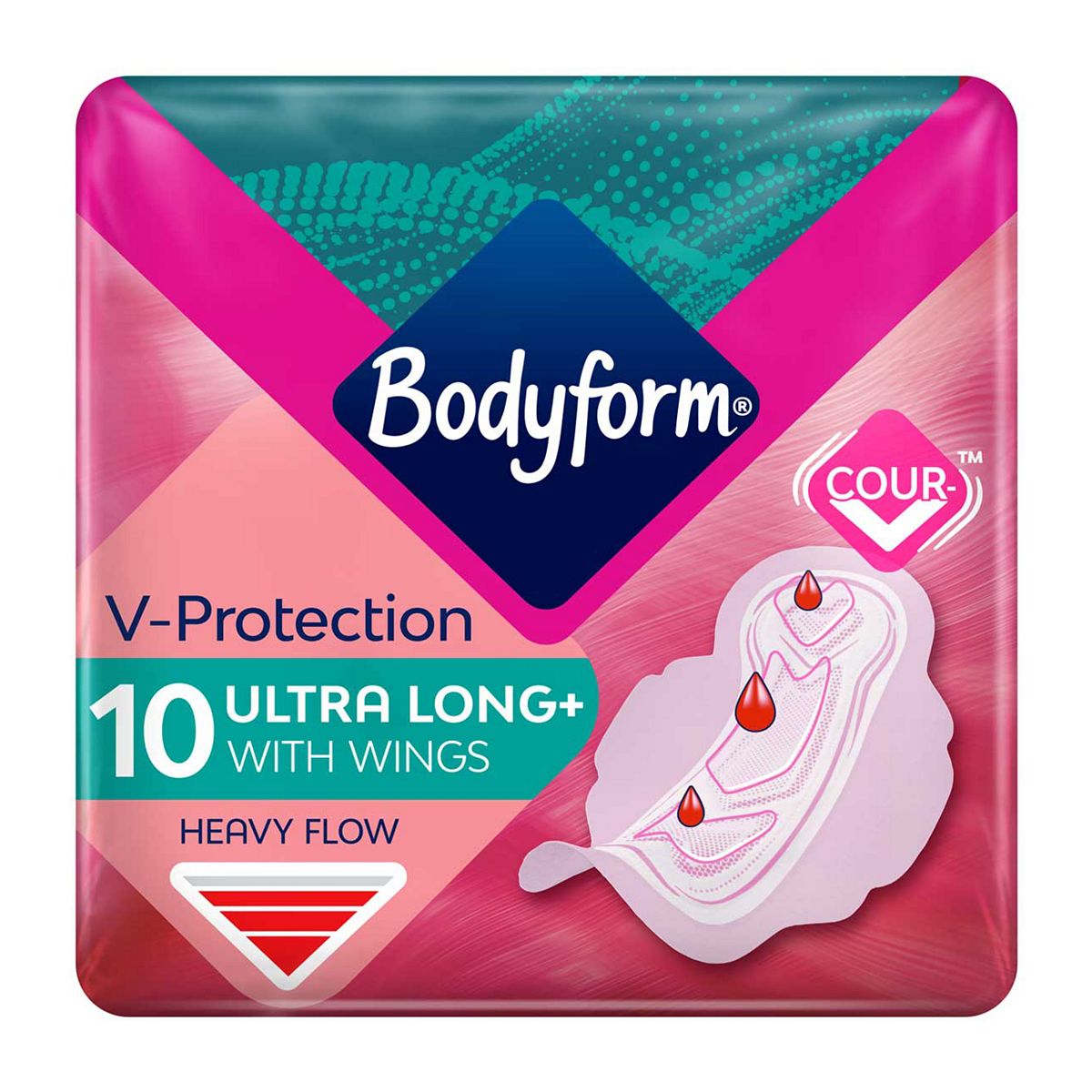 Bodyform Cour-V Ultra Long Sanitary Towels Wings 10 pack GOODS Boots   