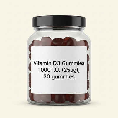 Holland & Barrett Holland & Barrett Vegan Vitamin D 1000 I.U. (25ug) Strawberry Flavour Gummies 30 Count- Buy online at McGrocer