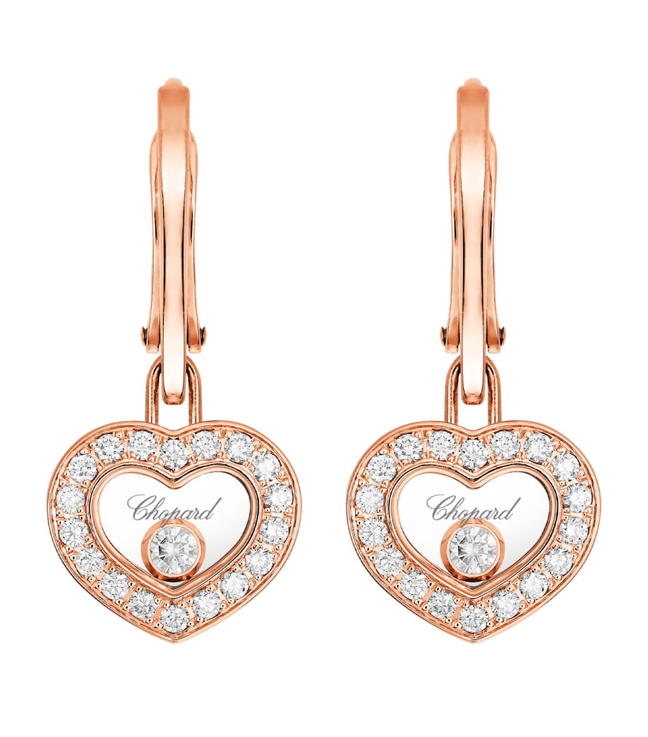 Chopard Happy Diamonds Icons earrings rose gold diamonds (British brand)