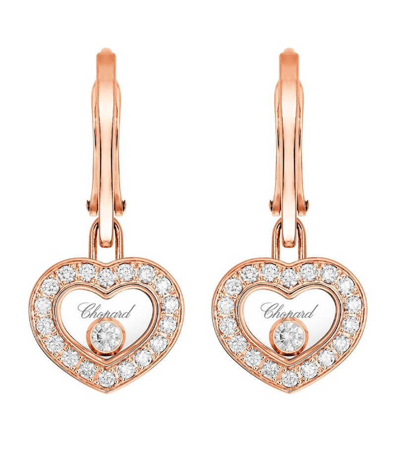 Chopard Happy Diamonds Icons earrings rose gold diamonds (British brand)