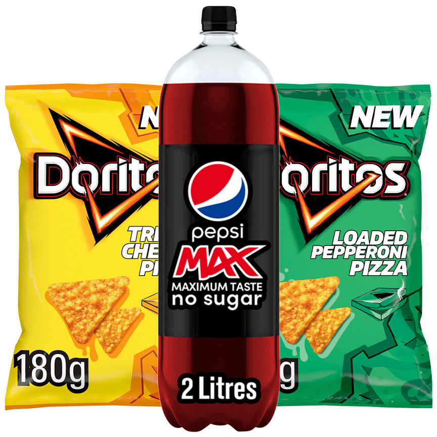 Doritos Pizza Sharing Tortilla Crisps and Pepsi Max Cola Bundle GOODS ASDA   