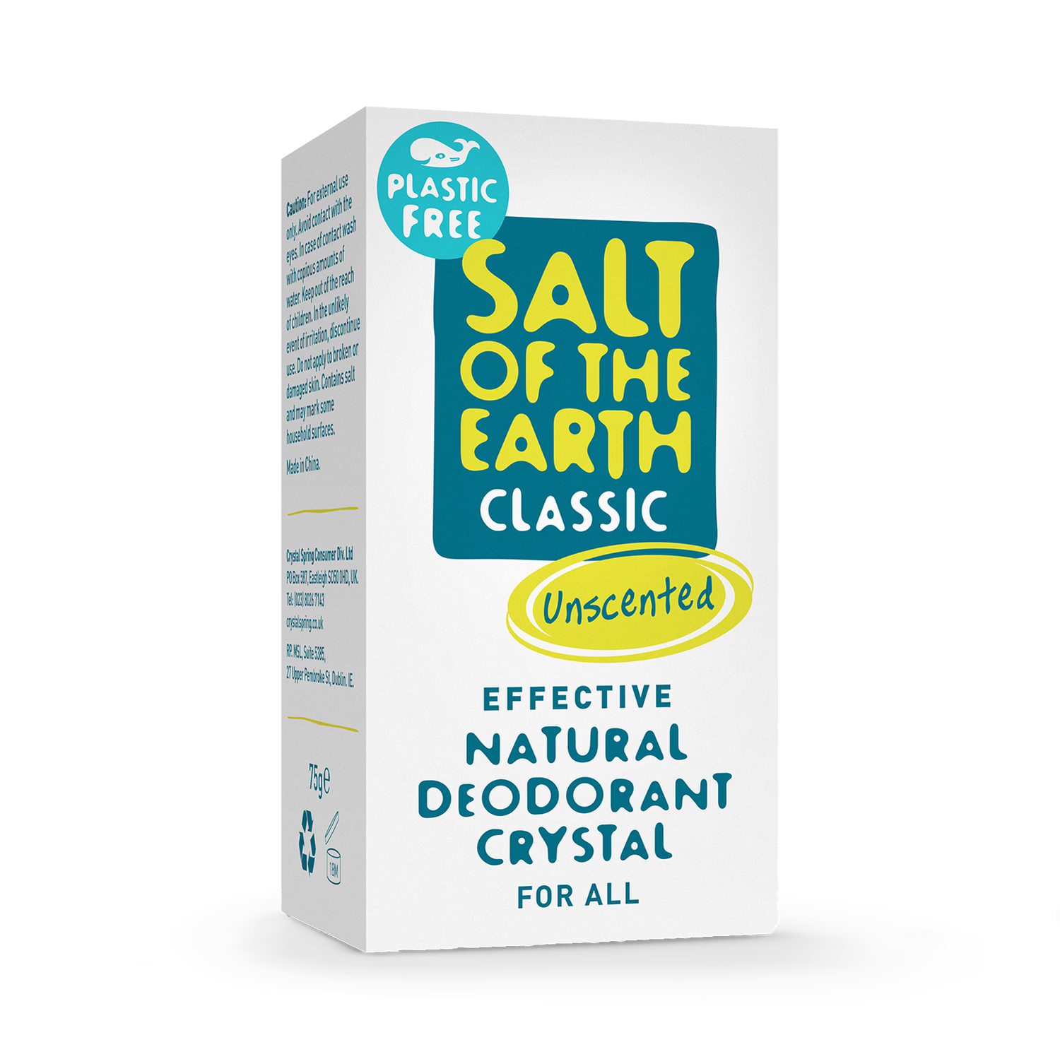 Natural Mineral Salt Fragrance-Free Deodorant Crystal 75g