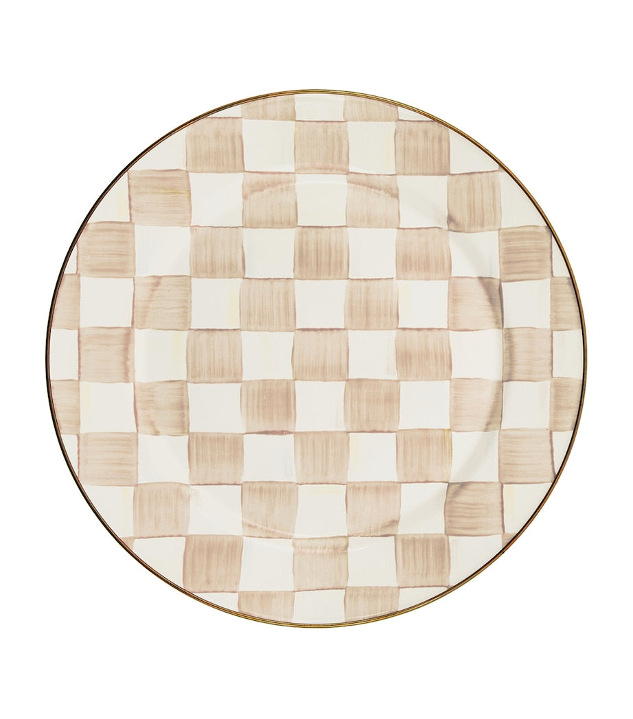 MacKenzie-Childs charger plate Mocha Check 30.5cm, UK version