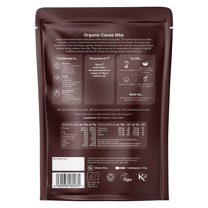 Naturya Organic Cacao Nibs 300g