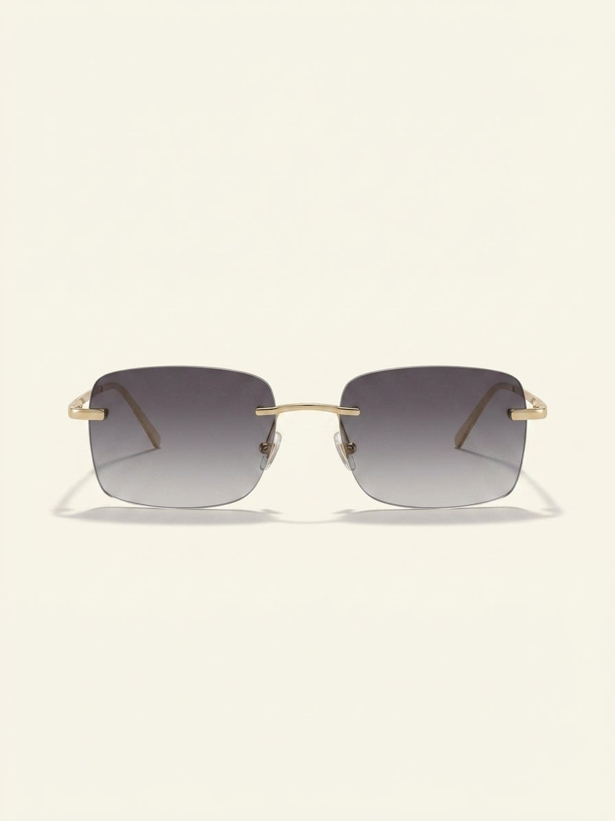 Cartier CT0545S rectangle rimless metal sunglasses 58mm (British brand)