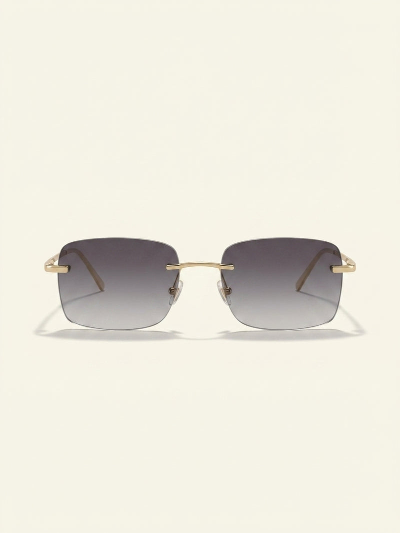 Cartier CT0545S rectangle rimless metal sunglasses 58mm (British brand)