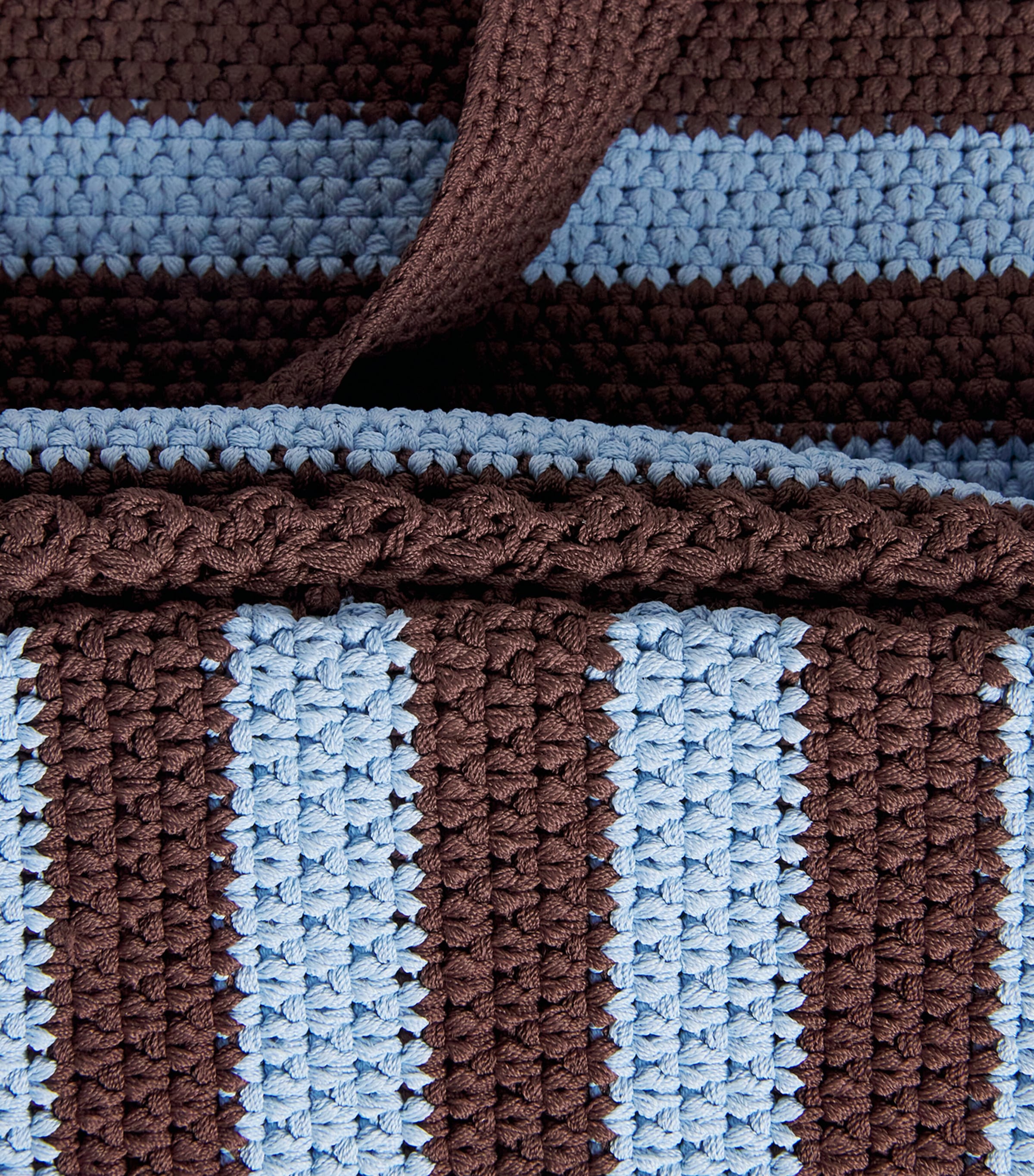 Sandro Paris crochet striped tote bag, imported from the UK