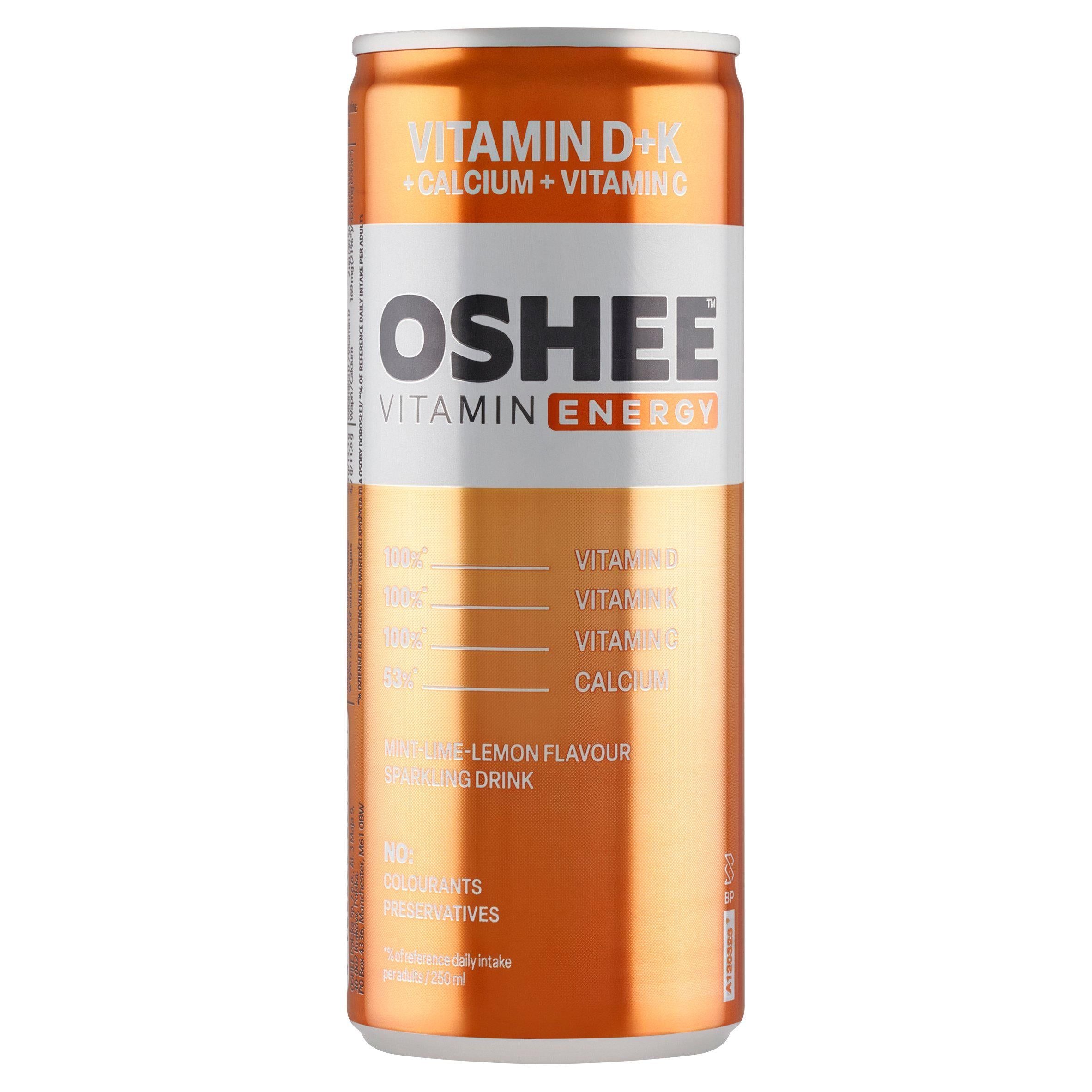 Oshee Vitamin Hydration Mint Lime Lemon Flavour Sparkling Drink 250ml All Sainsburys   