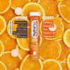 Hydrafizz Hydra + Boost effervescent supplement orange flavour, imported from the UK