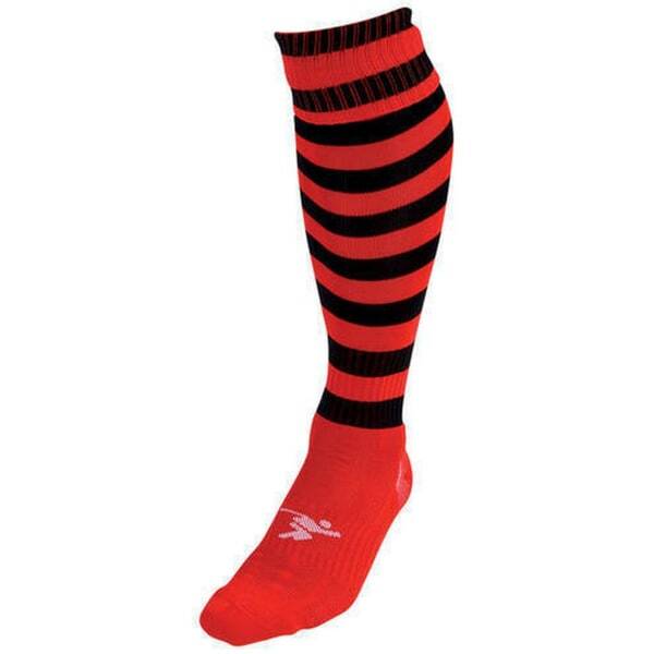 Precision Adult Pro Hooped Football Socks (7-12) GOODS Superdrug Red/Black  