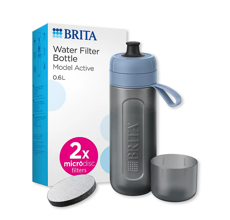Brita water filter bottle Dark Blue 600ml, imported from the UK