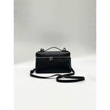 SVNX crossbody satchel in black faux leather (British brand)