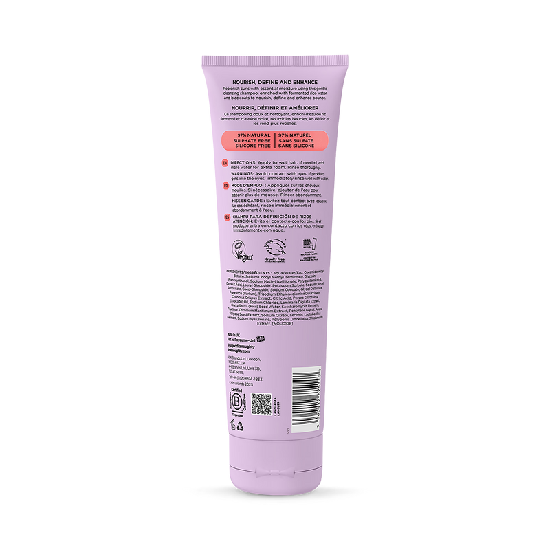 Noughty curl defining shampoo 250ml, imported from the UK