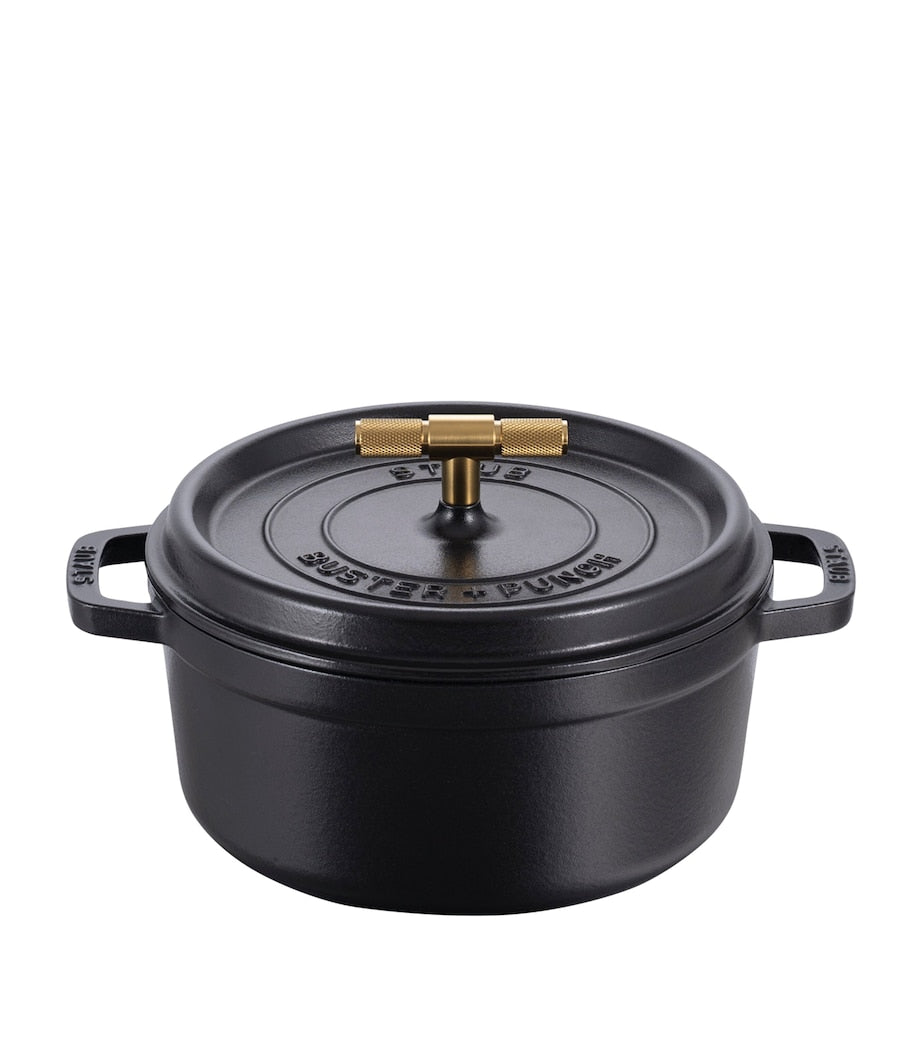 Staub cocotte with brass knob 24cm - British product