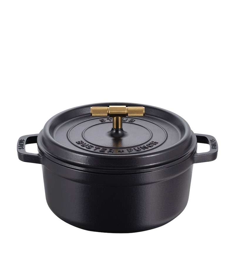 Staub cocotte with brass knob 24cm - British product