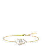 Messika Lucky Eye yellow gold diamond bracelet 0.21ct 18cm, UK version