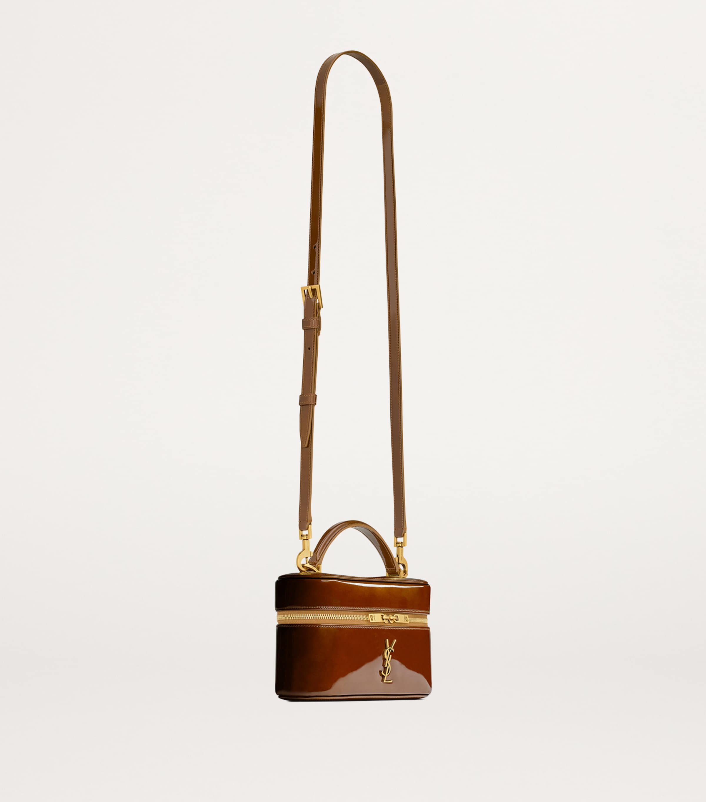 Saint Laurent Gaby patent leather top-handle bag - British product